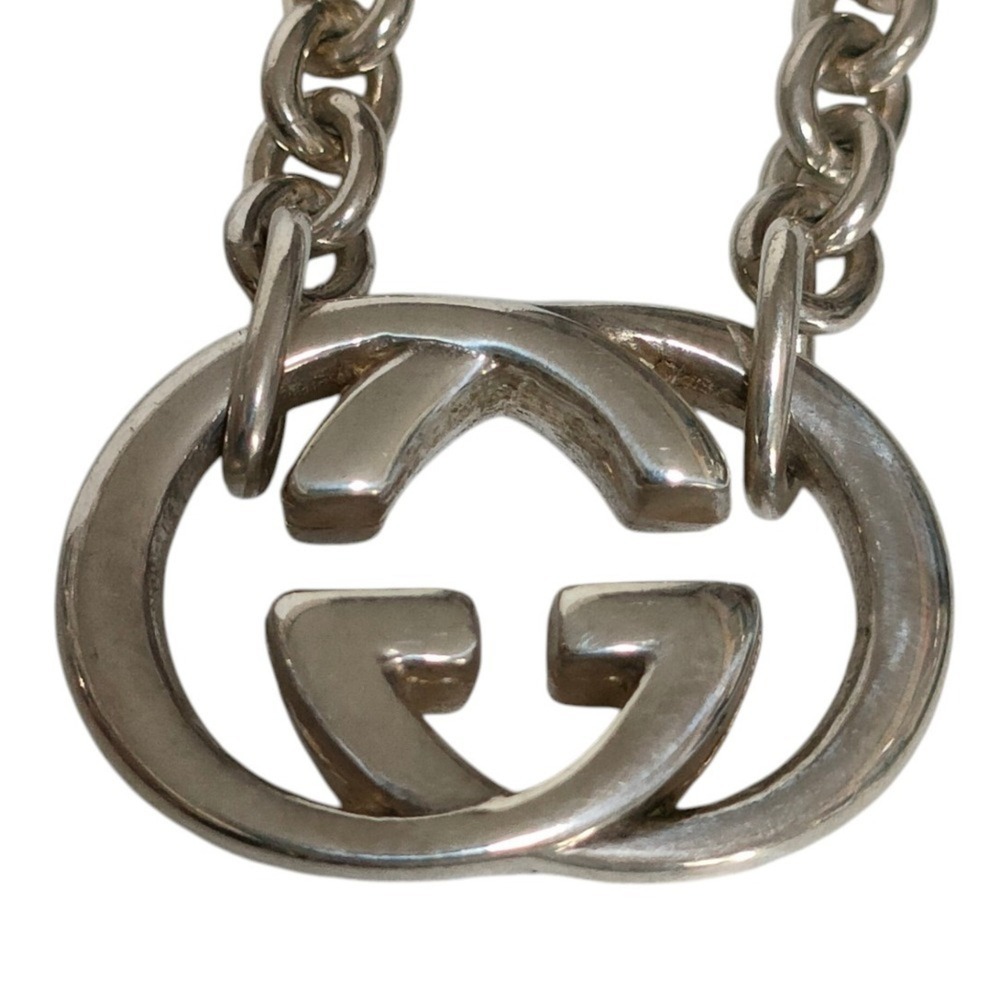 GUCCI Interlocking G SV925 Chain Pendant Necklace, Silver, Men's & Women's